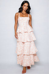 Juhade Pink Printed Maxi Dress