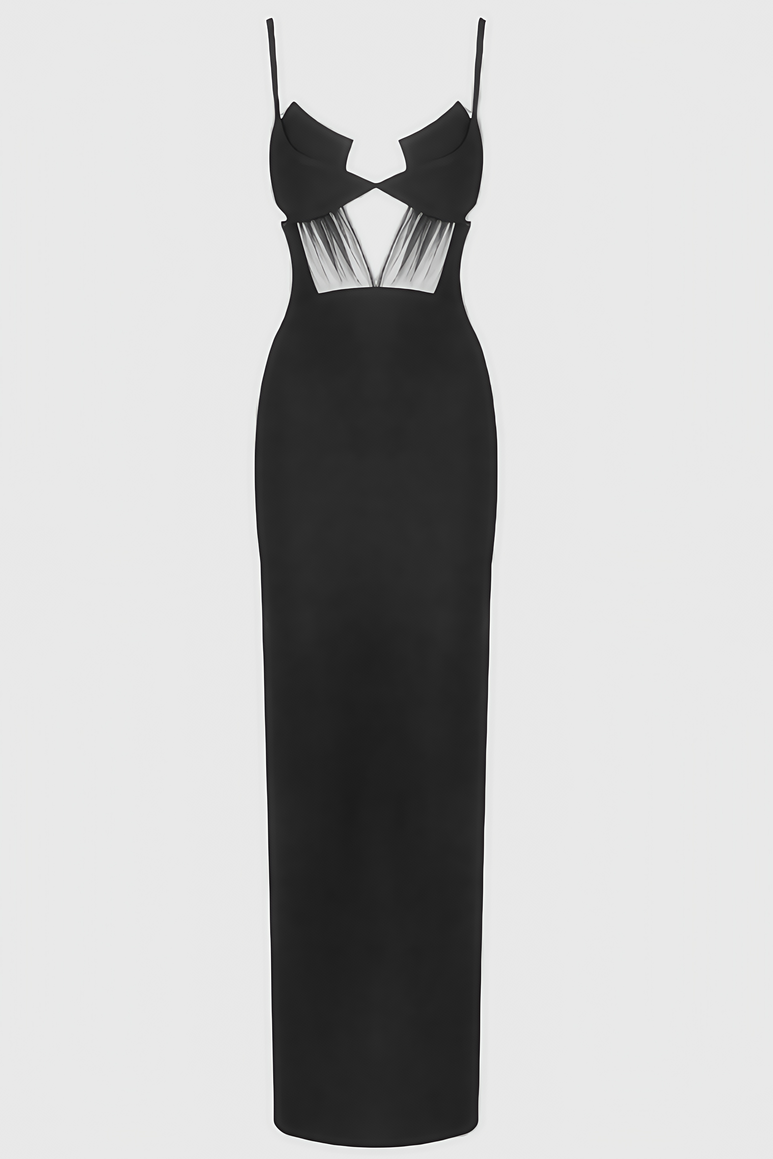 Mauda Cutout Crepe Bustier Maxi Dress
