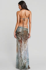 Jikia Cut-Out Backless Split Midi Dress