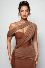 Ente Bandage One Shoulder Midi Dress