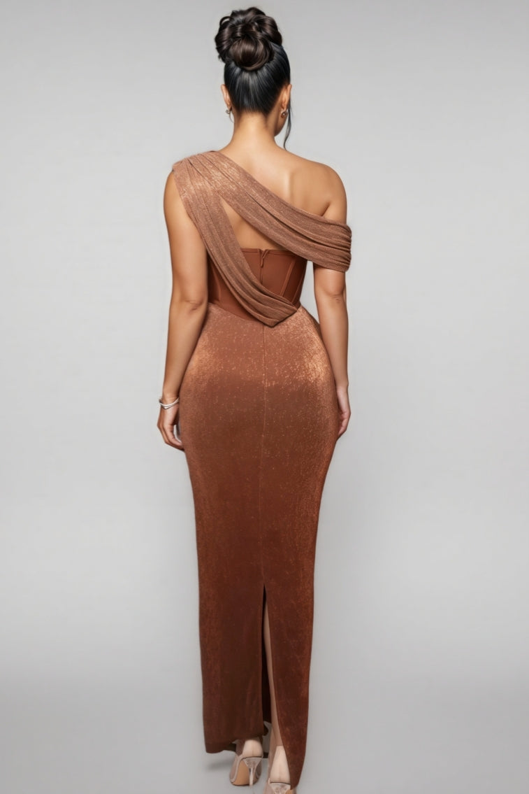 Ente Bandage One Shoulder Midi Dress