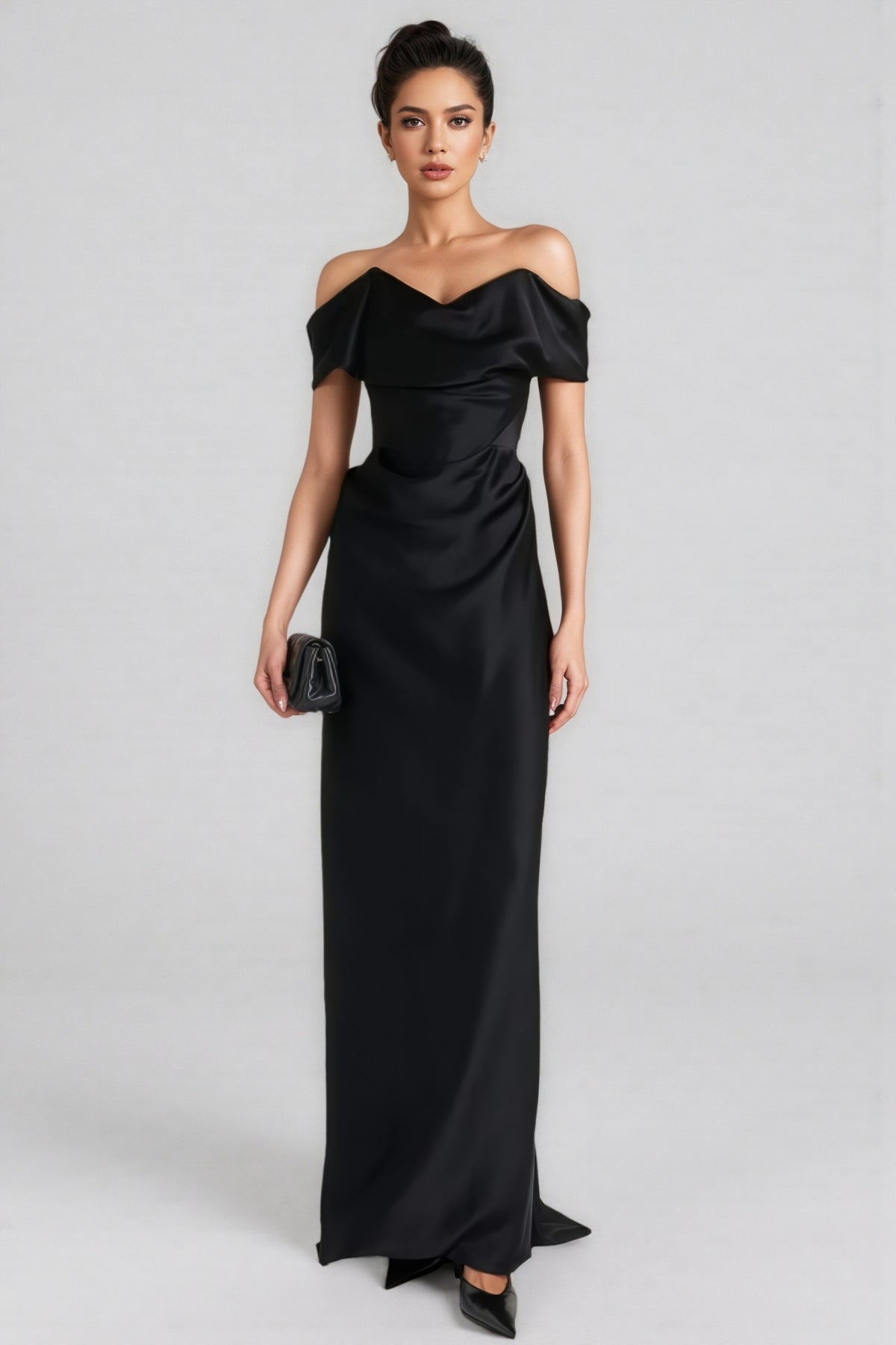 Soph Off-Shoulder Solid Maxi Dress
