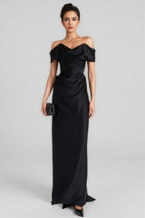 Soph Off-Shoulder Solid Maxi Dress