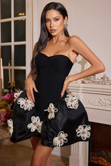 Parisa Flower Mini Bandage Dress