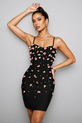 Zarelk Rosebud Bandage Mini Dress