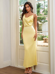 Ruched Backless Zipper Back Bodycon Maxi Dress