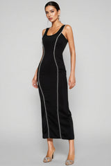 Loran Black Pearls Maxi Dress