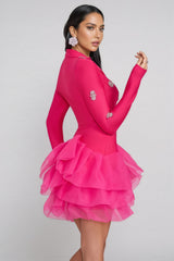 Cady Bandage Rhinestone Mini Dress