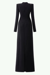 Senne Rhinestone Long Sleeve Floral Maxi Dress