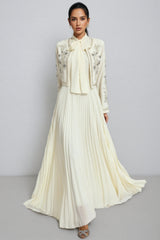 Delsld White Beads Embellished Set