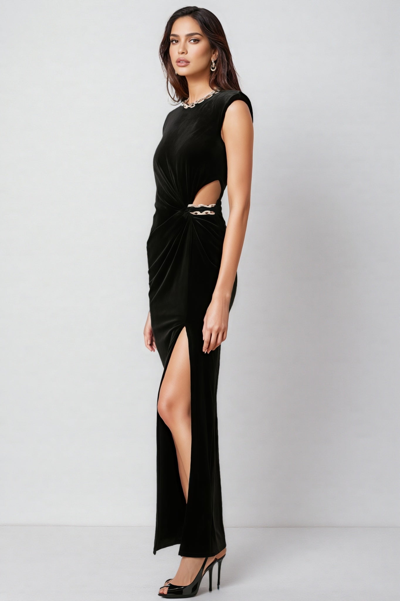 Selah Black Cutout Maxi Dress