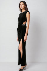 Selah Black Cutout Maxi Dress