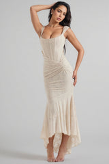 Taye Vintage Cream Floral Maxi Dress