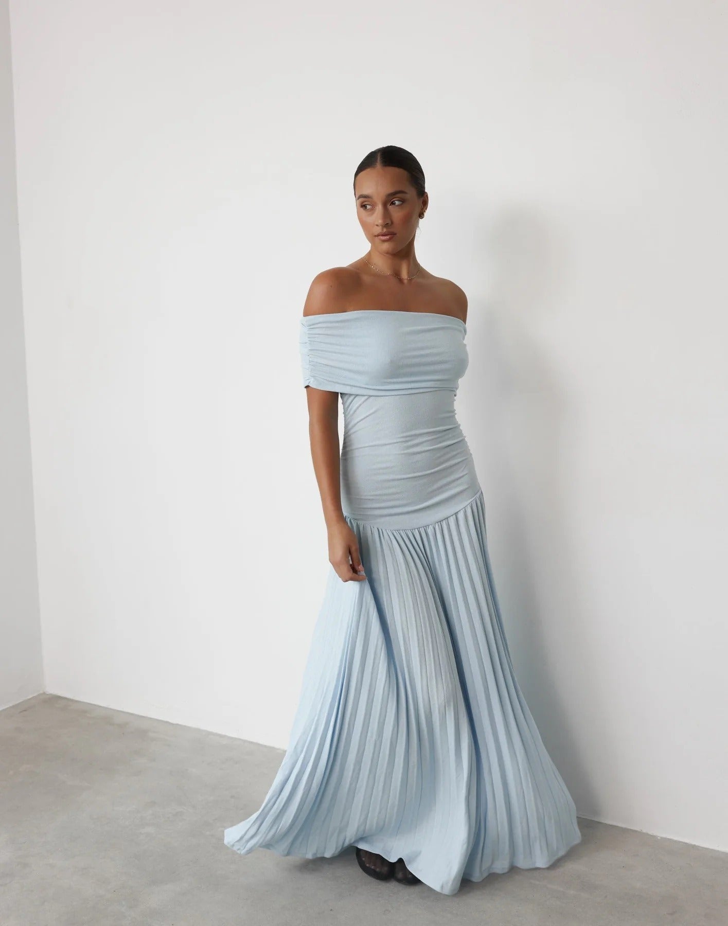Quill Twisted Pleat Maxi Dress