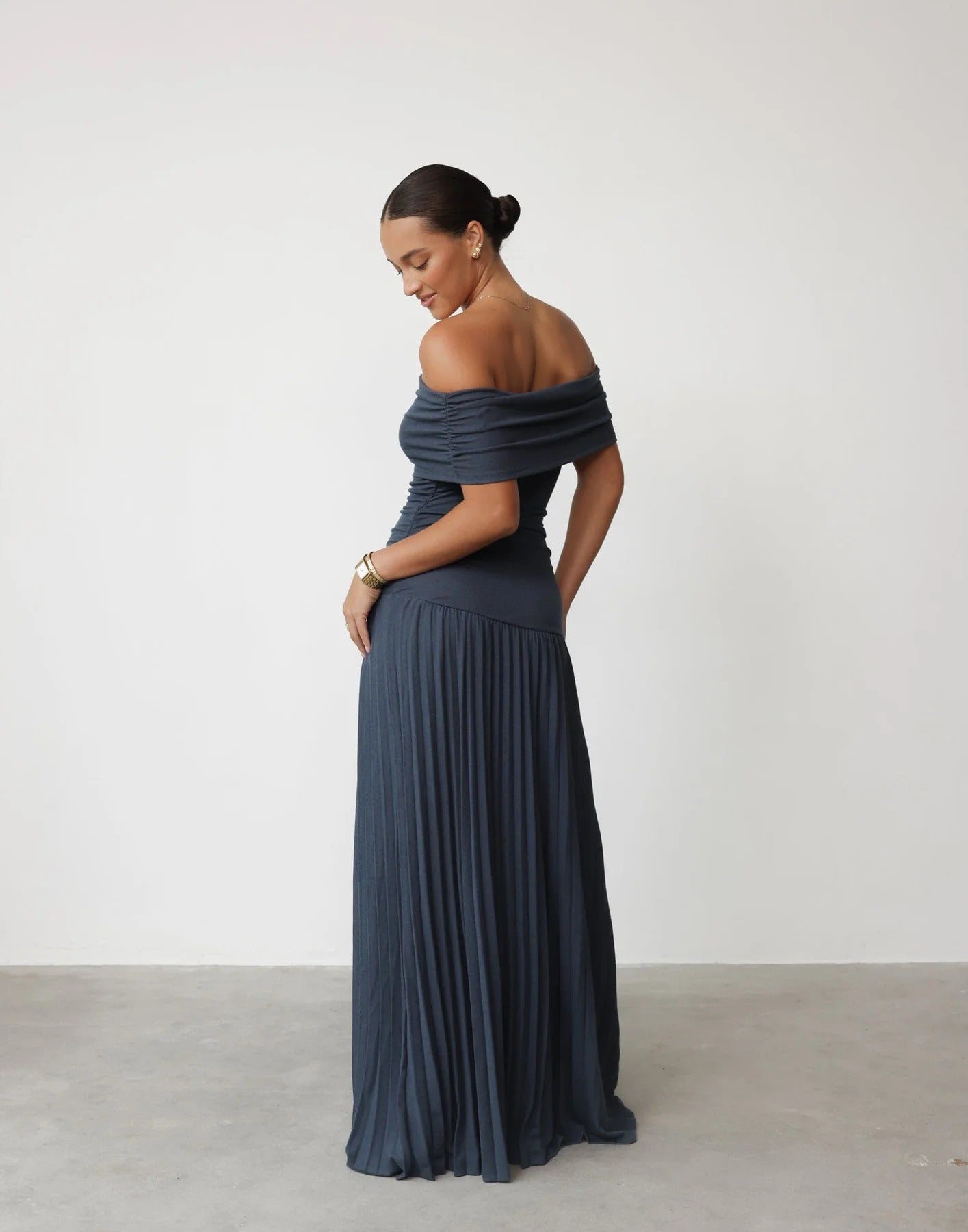 Quill Twisted Pleat Maxi Dress