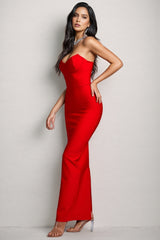 Faulkner Red Bandage Maxi Dress