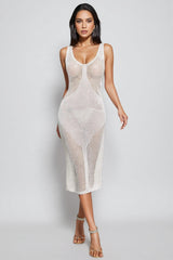 Mora Sequins Mesh Maxi Dress