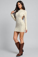 Lyra Backless Mini Knit Dress