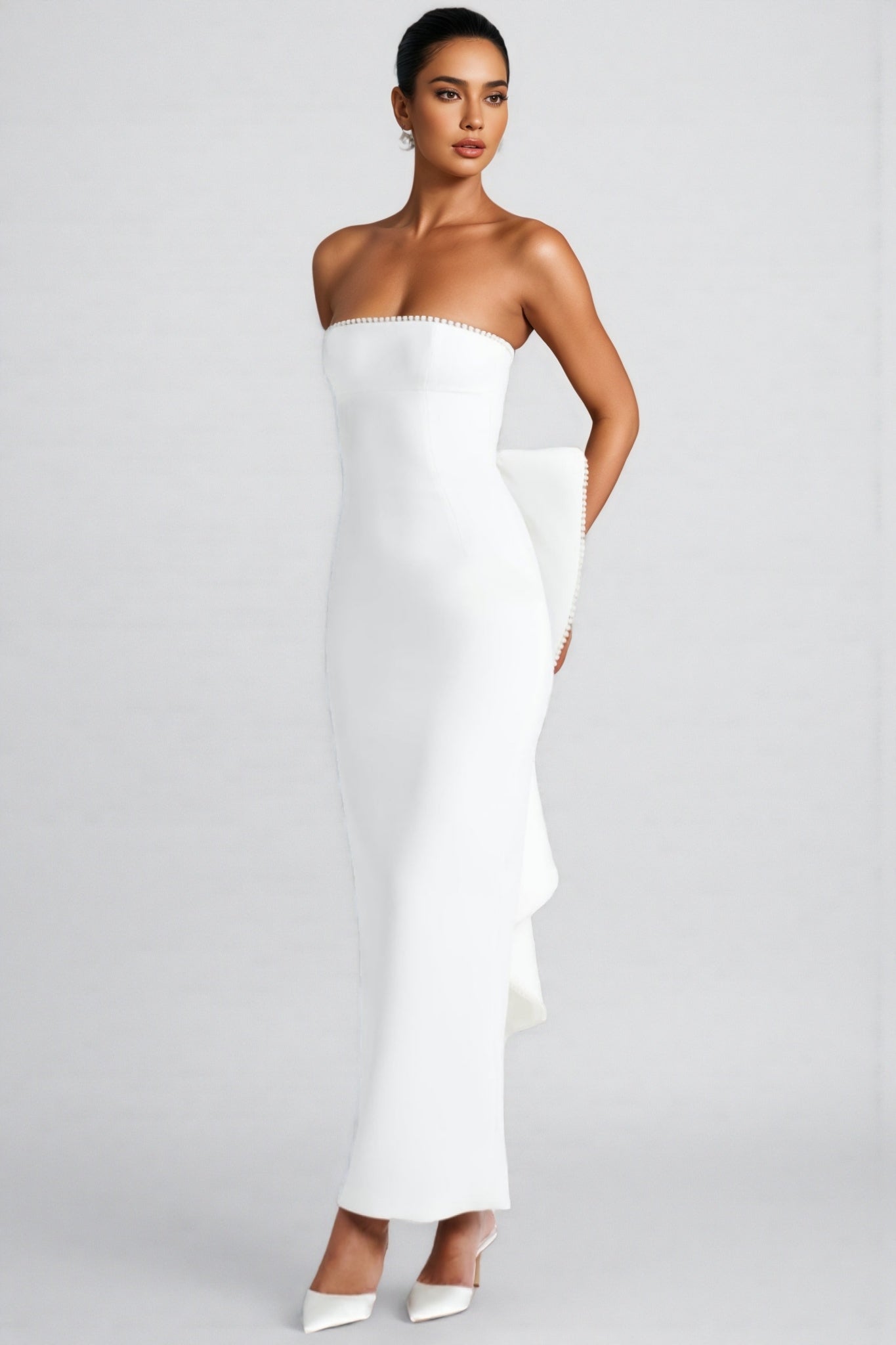 Gerald Plunge Backless Butterfly Maxi Dress