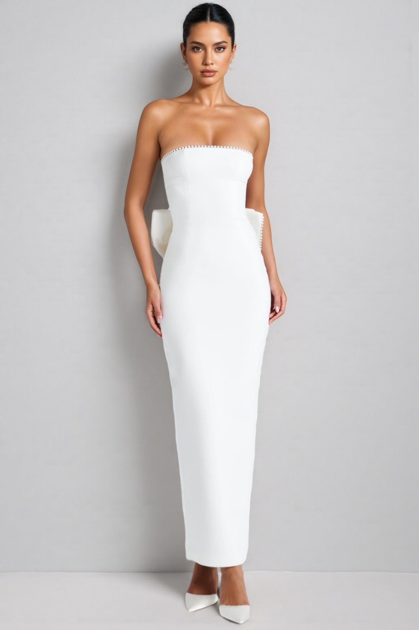 Gerald Plunge Backless Butterfly Maxi Dress