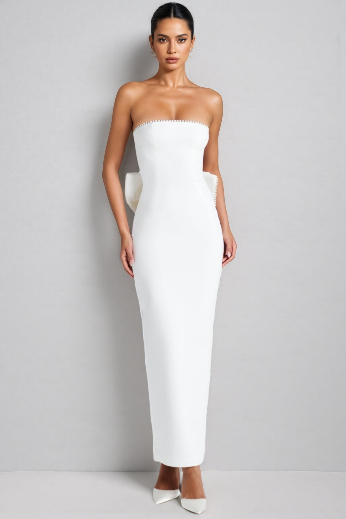 Gerald Plunge Backless Butterfly Maxi Dress