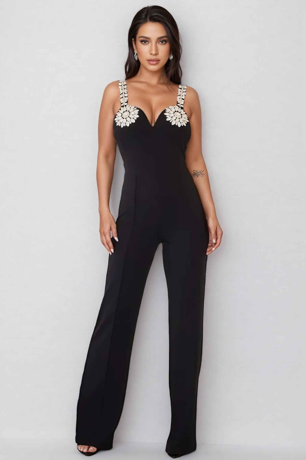 Rhead Halter Diamonds Floral Jumpsuit