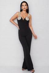 Rhead Halter Diamonds Floral Jumpsuit