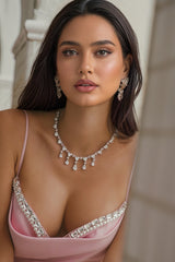 Roie Pink Halter Backless Mini Dress