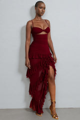 Imara Cutout Side Split Backless Maxi Dress