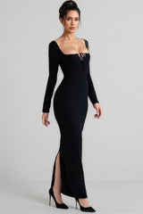 Elily Black Bandage Maxi Dress