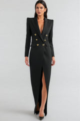 Ifuru Back Zip Suit Maxi Dress