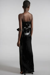 Hadley Sequined Tulle Puff Maxi Dress